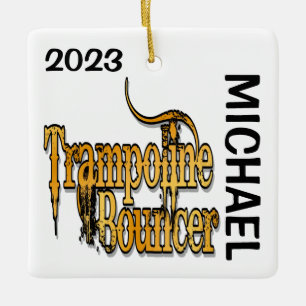 Ornamento De Cerâmica Trampoline Bouncer PERSONALIZADO