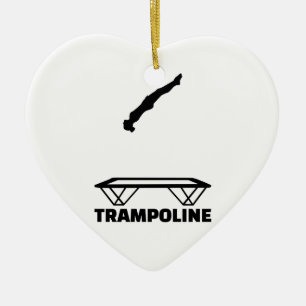 Ornamento De Cerâmica Trampolinist do trampolim