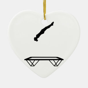 Ornamento De Cerâmica Trampolinist fêmea