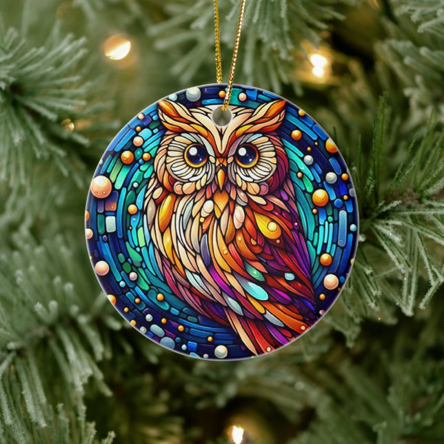 Ornamento De Cerâmica Tranquilidade no banco de vidro e flores em suspen (Árvore)