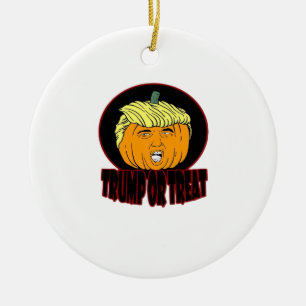 Ornamento De Cerâmica Trapkin Ou Tratar Truque Ou Trea De Trumpkin De Ha
