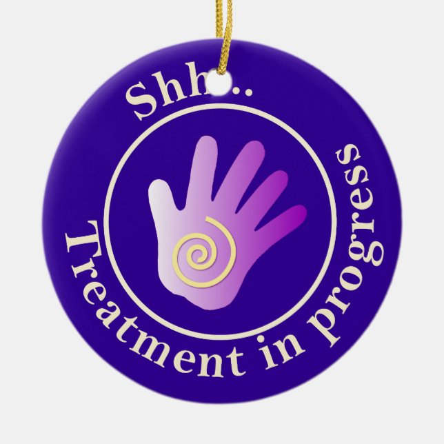 Ornamento De Cerâmica Tratamento Em Curso Yin Yang Door Hanger (Frente)