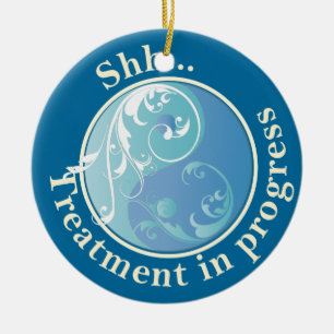 Ornamento De Cerâmica Tratamento Em Curso Yin Yang Door Hanger