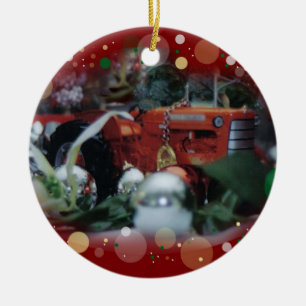 Ornamento De Cerâmica tratores do brinquedo para o Natal 4
