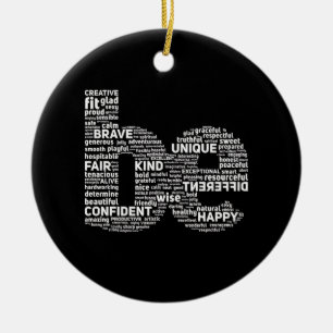 Ornamento De Cerâmica Travesseiro decorativo de Nuvem do Word Motivacion