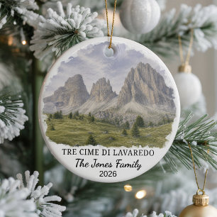 Ornamento De Cerâmica Tre Cime di Lavaredo Dolomites Cerâmica Personaliz