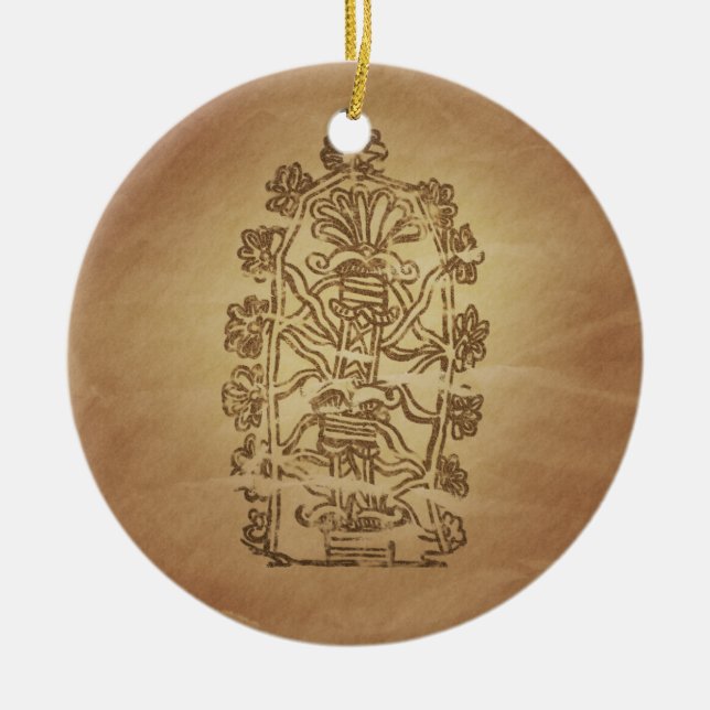 Ornamento De Cerâmica Tree of Life Knowledge Babilian Magic Charms (Frente)
