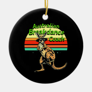 Ornamento De Cerâmica Treinador em Breve Australiano Hip Hop & Break