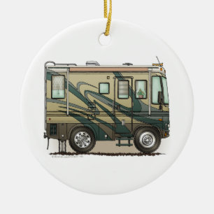 Ornamento De Cerâmica Treinador grande bonito Motorhome do campista