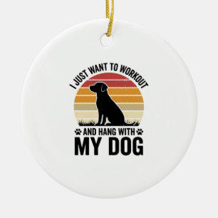 Ornamento De Cerâmica Treino e Passeio Com Meu Cachorro Vintage Amante d