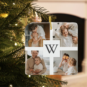 Ornamento De Cerâmica Trendy Minimalist Collage Photo