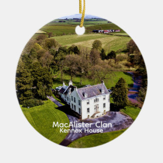Ornamento De Cerâmica Trendy Scottish MacAlister Clan Castle Tartan
