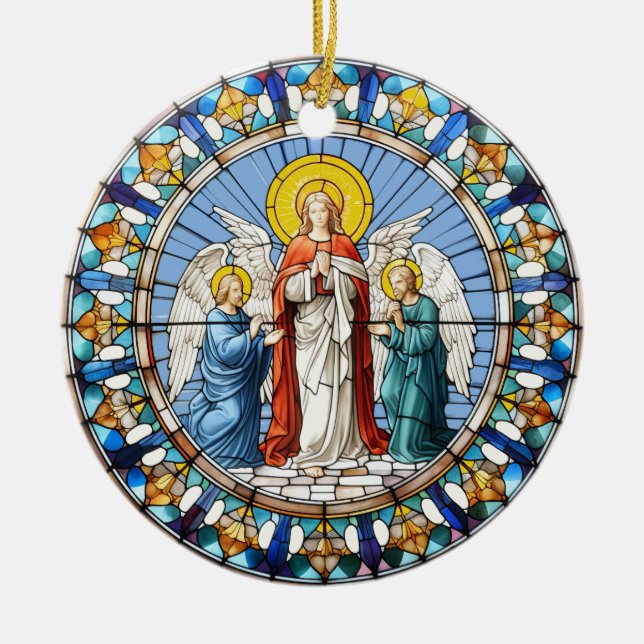 Ornamento De Cerâmica Três Ângulos (Frente)