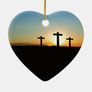 Ornamento De Cerâmica Três cruzes