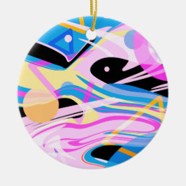 Ornamento De Cerâmica Três pintura geométrica Abstrato