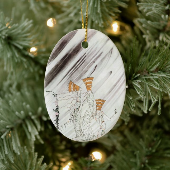 Ornamento De Cerâmica Três princesas na Montanha Azul por Kay Nielsen (Árvore)