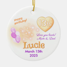 Ornamento De Cerâmica Treze Adolescentes, 13 de Aniversário