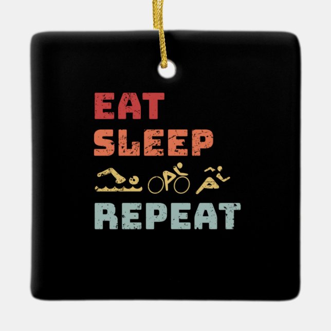 Ornamento De Cerâmica Triathlon (Frente)