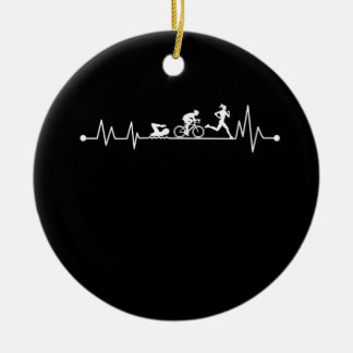 ORNAMENTO DE CERÂMICA TRIATHLON HEARTBEAT SHIRT