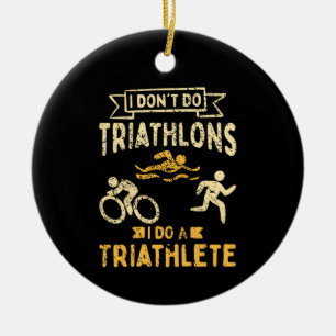 Ornamento De Cerâmica Triathlon Triathlete