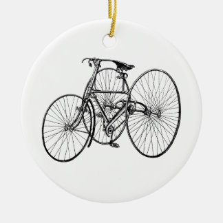 Ornamento De Cerâmica Triciclo do vintage - bicicleta de três rodas