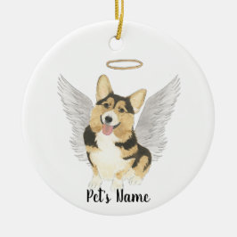Ornamento De Cerâmica Tricolor Corgi Simpatia Memorial