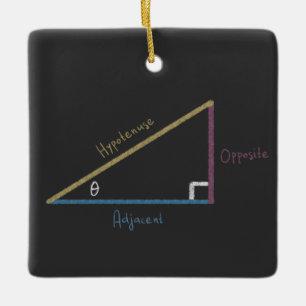 Ornamento De Cerâmica Trigonometria Tangente para a Direita Sine Cosine