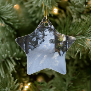 Ornamento De Cerâmica Trilha Snowmobile