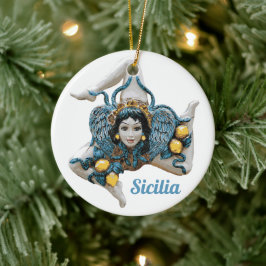 Ornamento De Cerâmica Trinacria da Sicília - Favor Siciliano