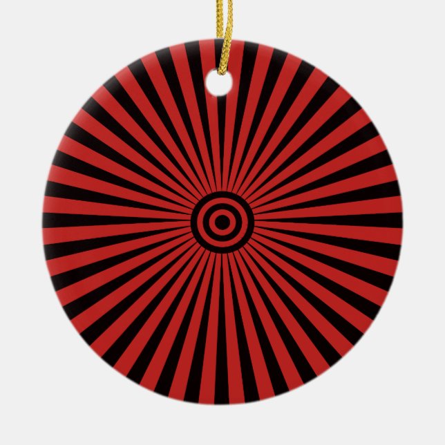 Ornamento De Cerâmica Trippy Bullseye (Frente)