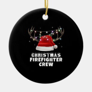 Ornamento De Cerâmica Tripulação de Bombeiro de Natal
