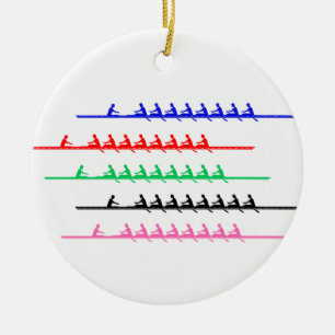 Ornamento De Cerâmica Tripulações de Corrida de Tripulação em Remoção -