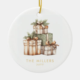 Ornamento De Cerâmica Troca de Presentes de Natal Elefante Branco