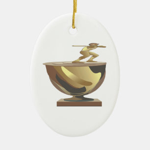 Ornamento De Cerâmica Troféu