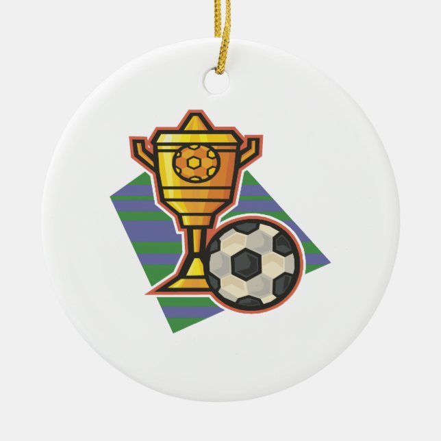 Ornamento De Cerâmica Troféu do futebol (Frente)
