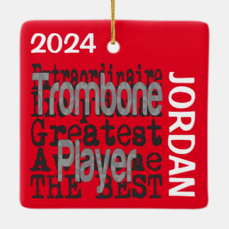Ornamento De Cerâmica Trombone Player Extraordinário PERSONALIZADO