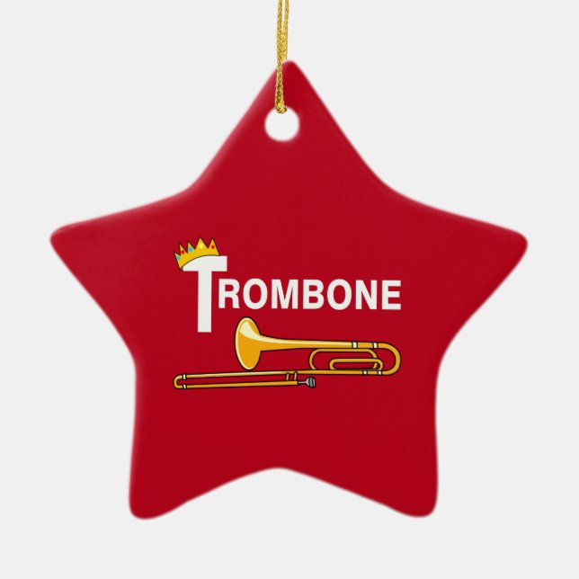 Ornamento De Cerâmica Trombone Real (Frente)