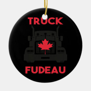 Ornamento De Cerâmica Truck Fudeau Anti Justin Trudeau Free Canadá
