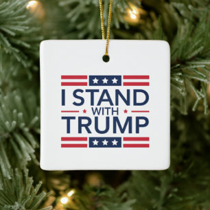 Ornamento De Cerâmica Trump 2024 Eu Apoio Trump Apoio Presidente