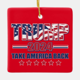 Ornamento De Cerâmica Trump 2024 Retire a América
