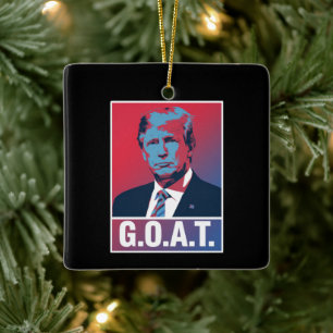 Ornamento De Cerâmica Trump Campeão da Eleição 2024 Republicano Vintage