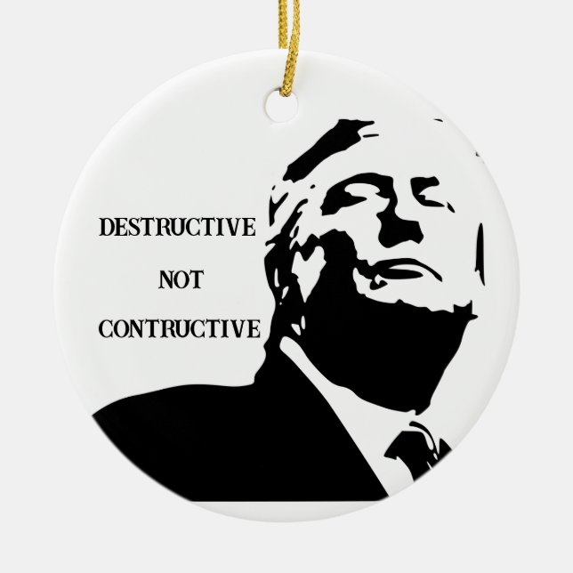 Ornamento De Cerâmica Trump/Destructive Ceramic Ornament (Frente)
