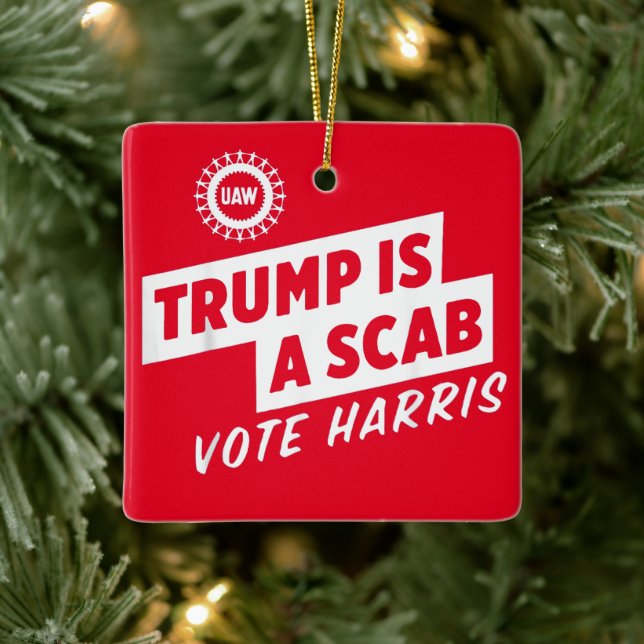 Ornamento De Cerâmica Trump é um Scab Vote Harris 2024 Presidente (Árvore)