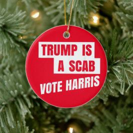 Ornamento De Cerâmica Trump é um trapo de pau