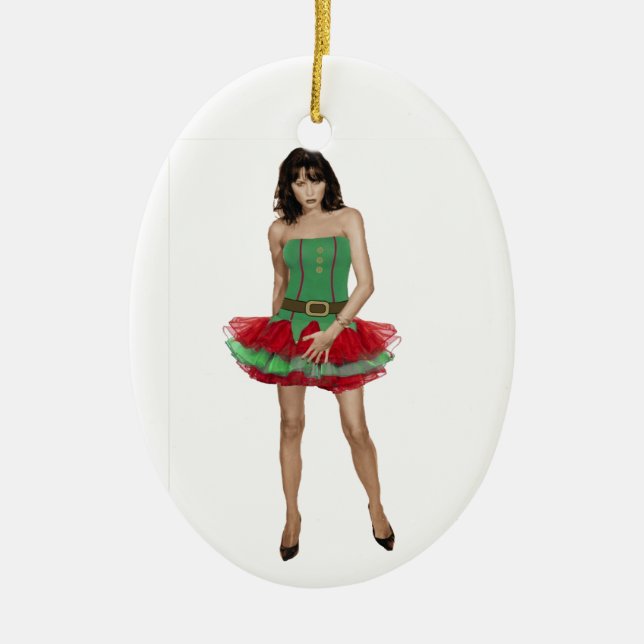 Ornamento De Cerâmica Trump, não meu presidente! (Frente)