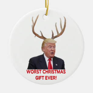 Ornamento De Cerâmica Trump, o pior presente de Natal de sempre! Ornamen
