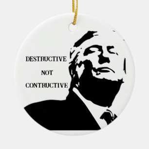 Ornamento De Cerâmica Trump/Ornamento de Cerâmica Destrutivo