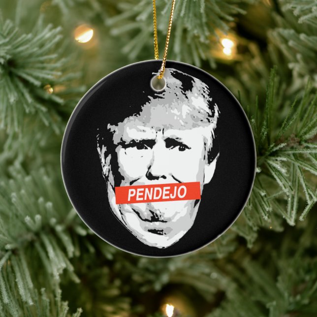 Ornamento De Cerâmica Trump: Pendejo (Árvore)