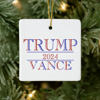 Ornamento De Cerâmica Trump Vance 2024