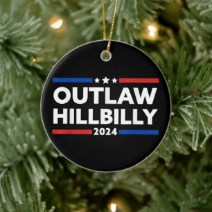 Ornamento De Cerâmica Trump Vance 2024 J.D. Vance Outlaw Hillbilly